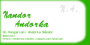 nandor andorka business card